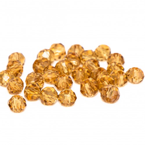 Бусины рондели 4*3мм, медовый прозрачный